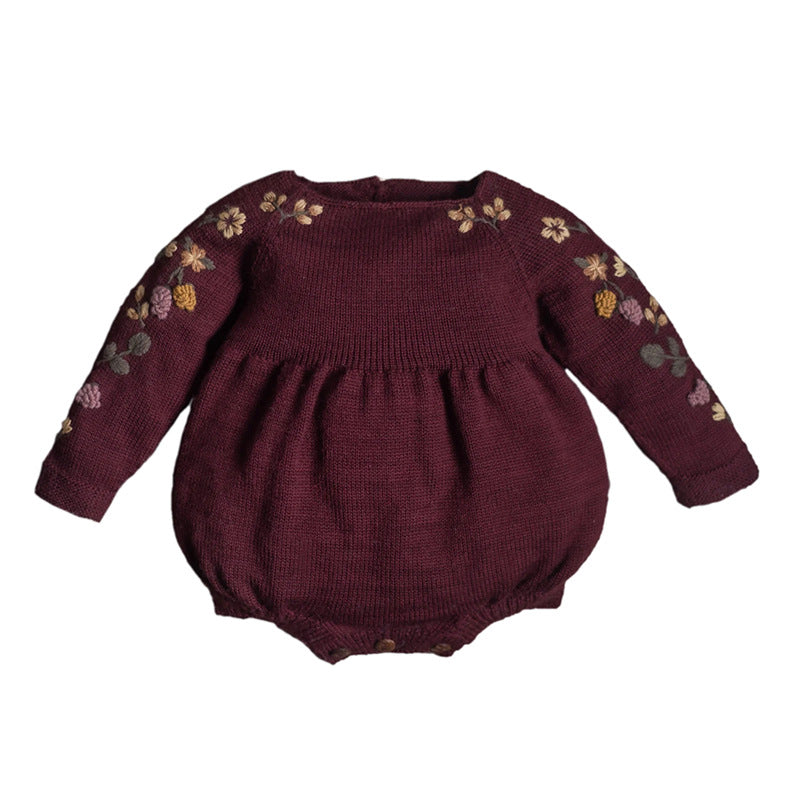 Embroidered Wool Wrap Suit