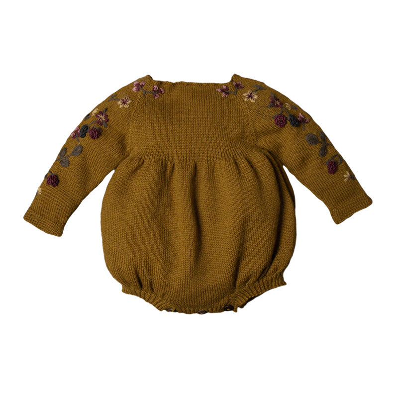 Embroidered Wool Wrap Suit