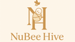 NuBee Hive logo with baby icon and bee on a beige background