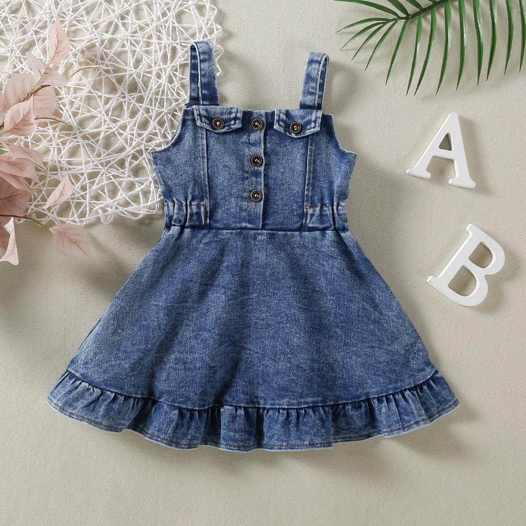 Baby Girl Denim Pinafore Dress