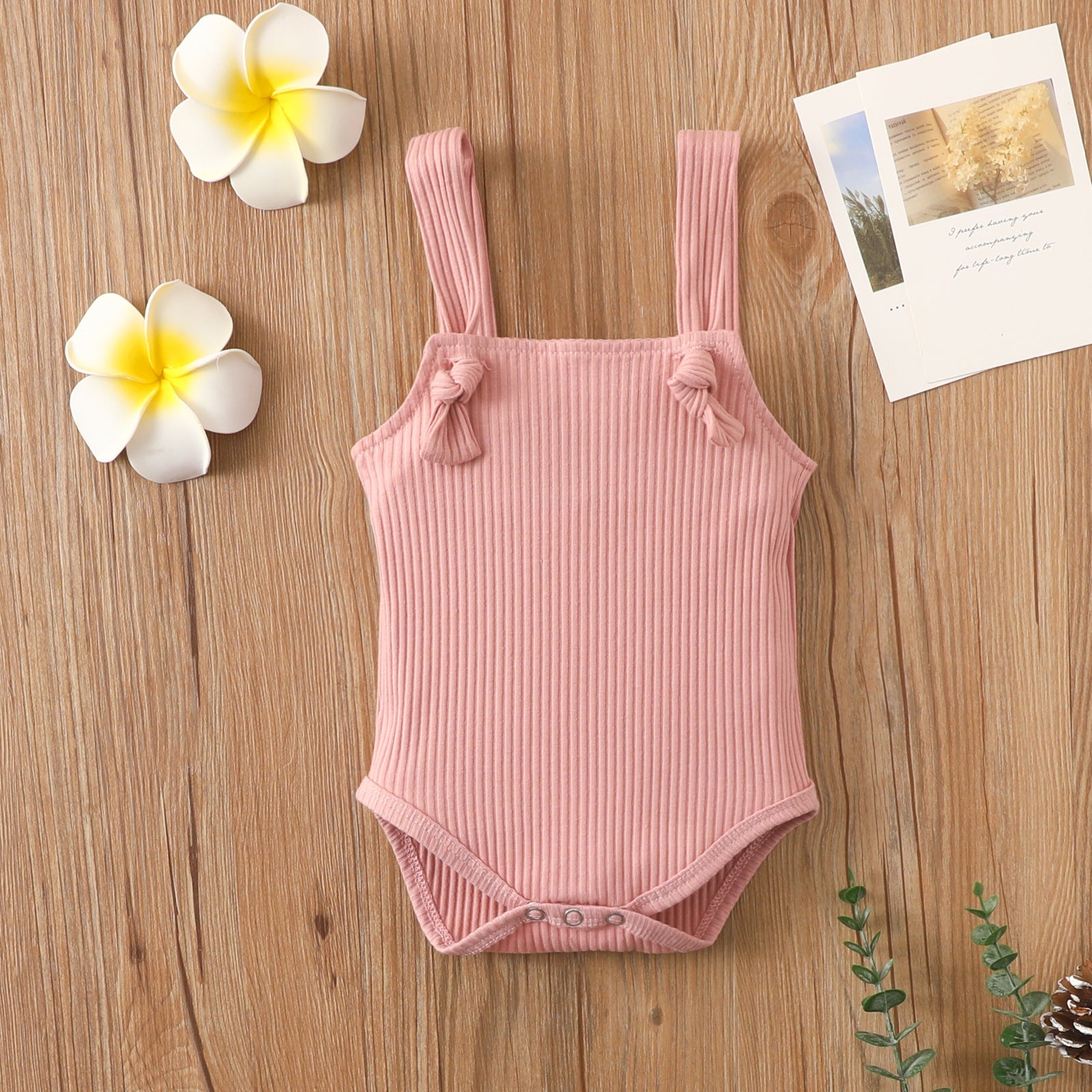 Cotton Stripe Sleeveless Romper