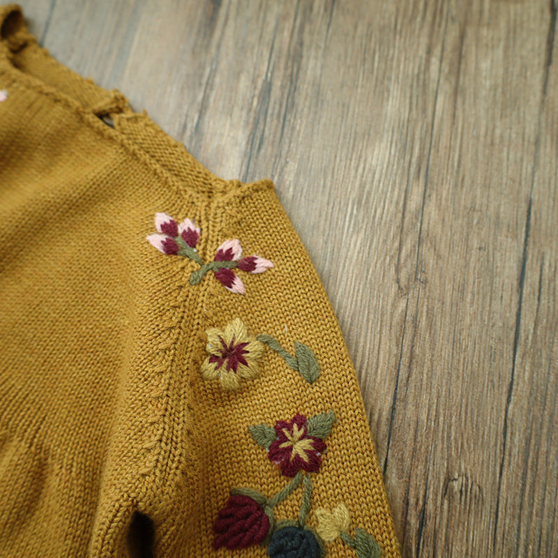Embroidered Wool Wrap Suit