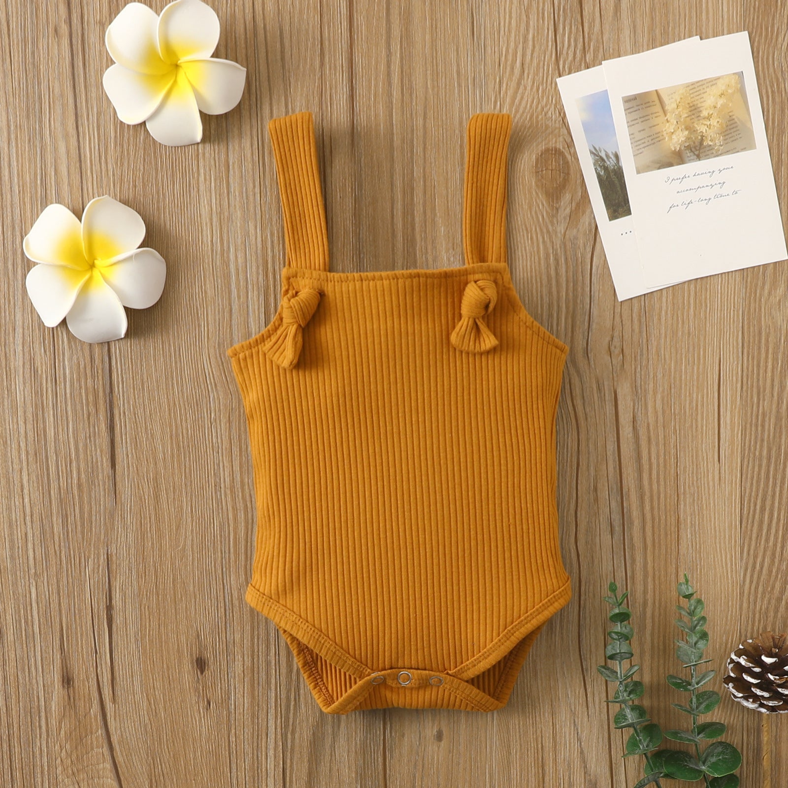 Cotton Stripe Sleeveless Romper
