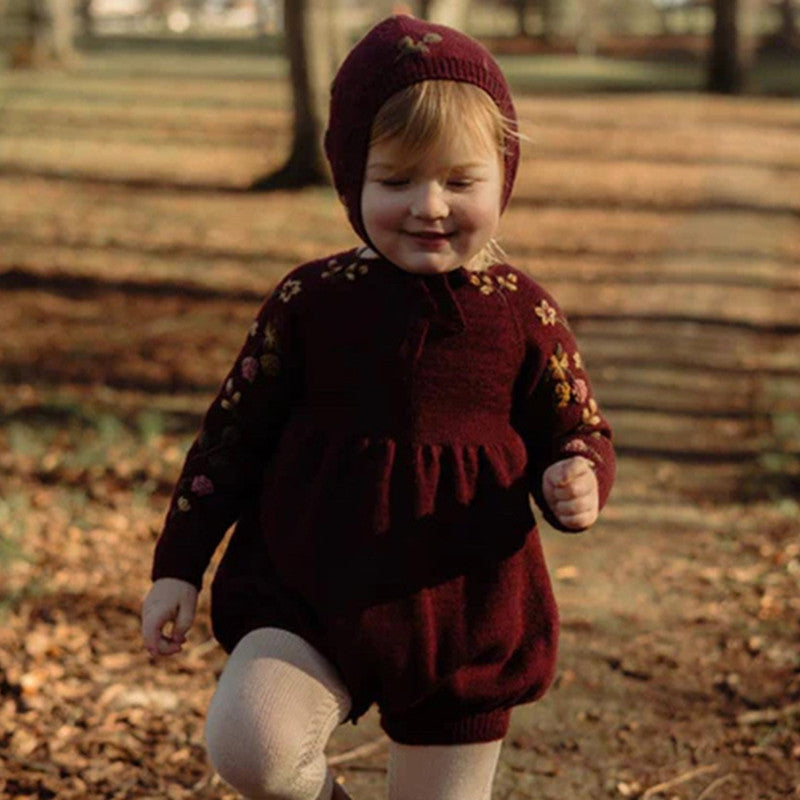 Embroidered Wool Wrap Suit
